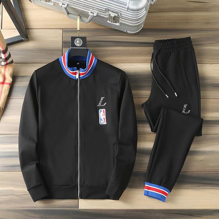 High Quality Men&#39;s Designer L Embroidery Sportswear Set Cotton Training Jogging Tracksuits 