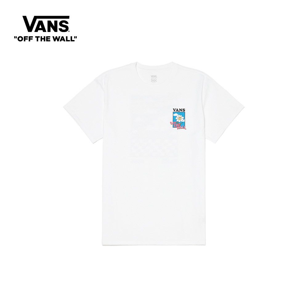 Vans Retro Groove Flower Short Sleeve T-shirt Women WHITE VN0A7YHBWHT1