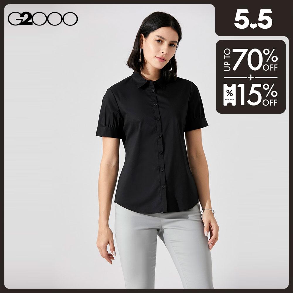 G2000 Women Short Sleeve Shirt With Piping Detail